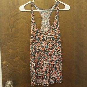 M floral racerback tank top
